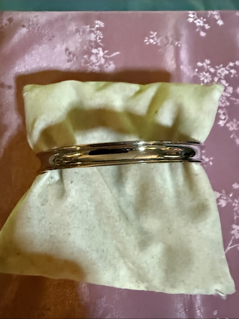Polished Silver-Tone Women’s Bangle Bracelet
